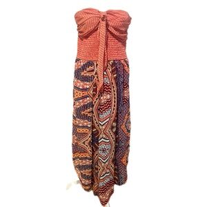 American Rag, Bohemian Strapless jumpsuit, Size L